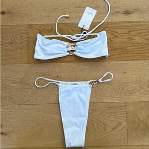 Heart of Sun - Elektra Bikini in White & Gold